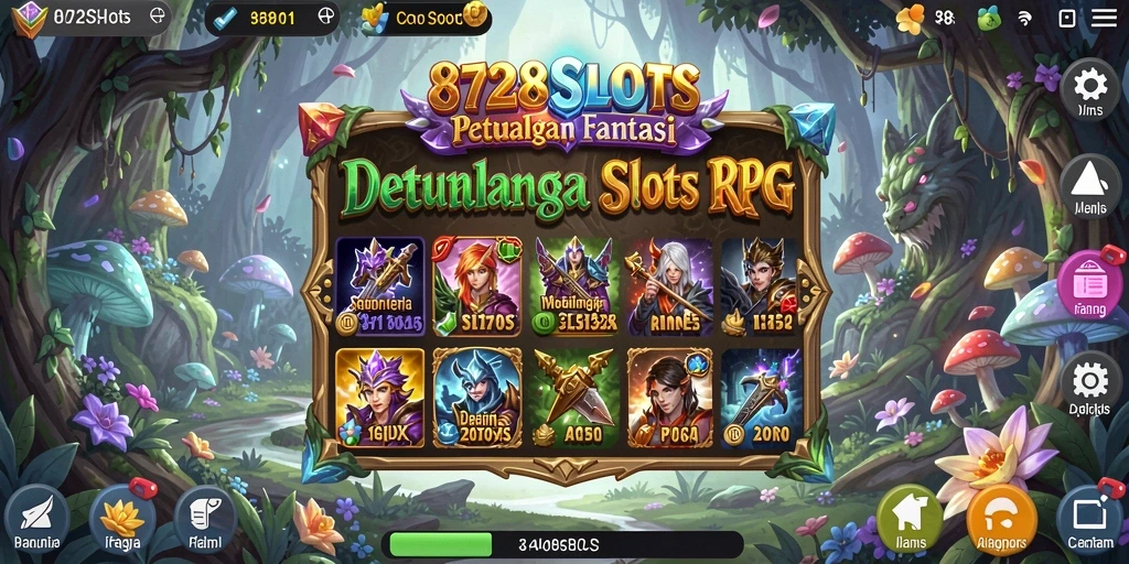 Gameplay seru 8728SLOTS dengan petualangan RPG yang menarik.