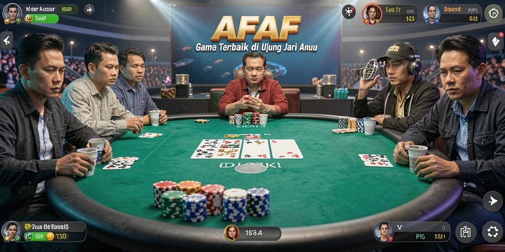 Tampilan seru gameplay Poker di AFAF.