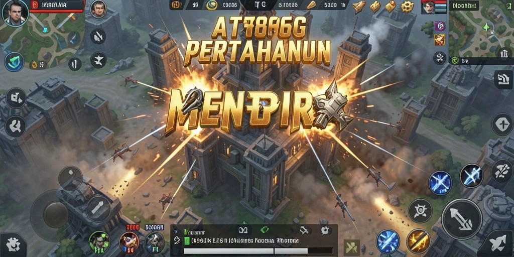 Screenshot menampilkan aksi seru dalam gameplay Tower Defense AT866.