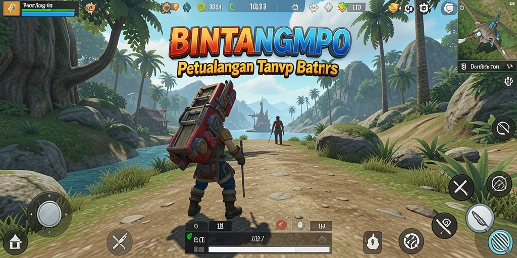 Screenshot utama BINTANGMPO menunjukkan petualangan seru di dunia terbuka.