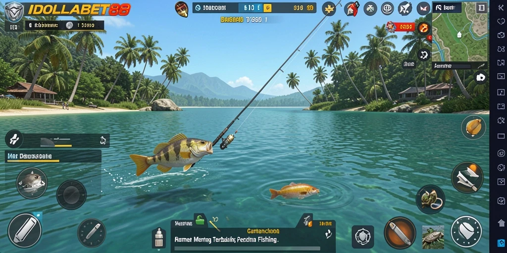 Gameplay memancing yang menegangkan dalam IDOLABET88.