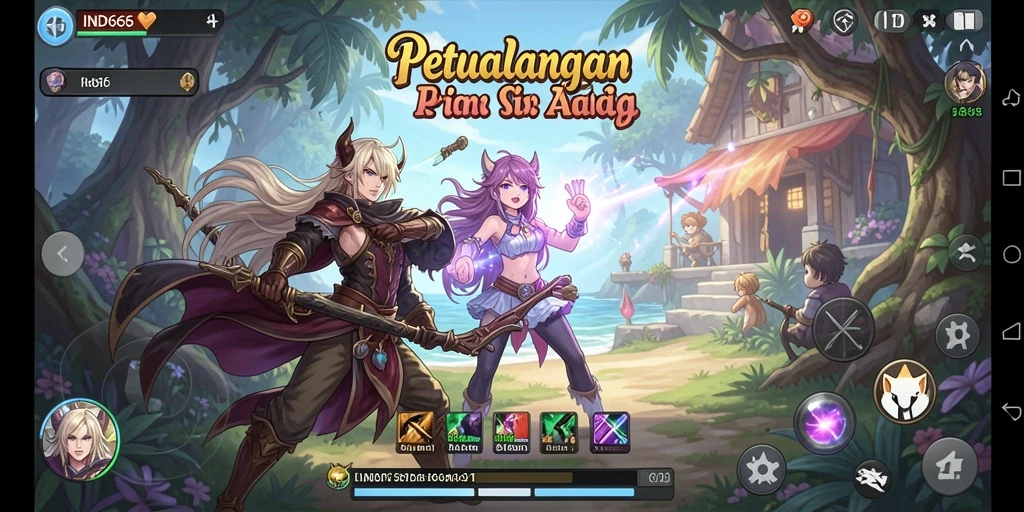 Tampilan gameplay yang menakjubkan di IND666.