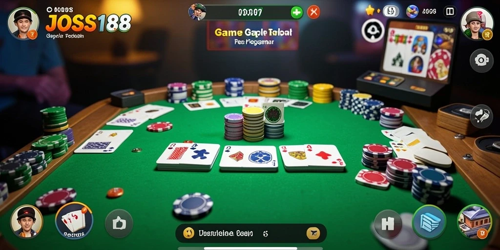 Tampilan gameplay Gaple di JOSS188 yang seru dan interaktif.