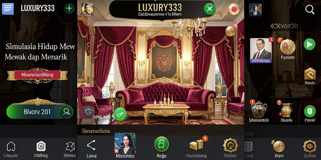 Gameplay menawan dari LUXURY333 yang menampilkan kehidupan mewah.