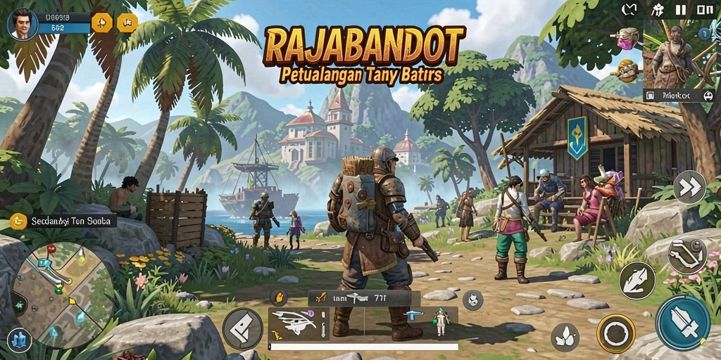 Gameplay RAJABANDOT yang menunjukkan kebebasan eksplorasi di dunia terbuka.