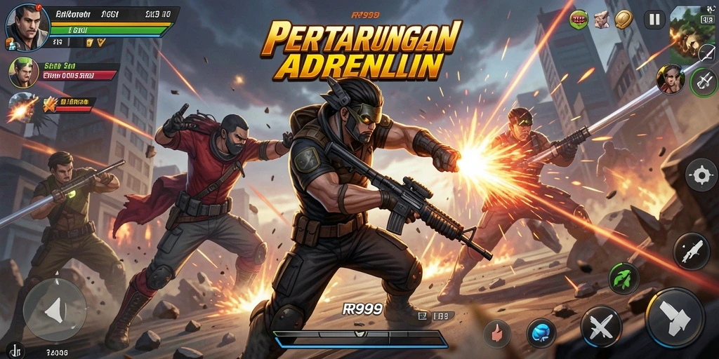 Tangkapan layar gameplay yang mendebarkan dari RR999.