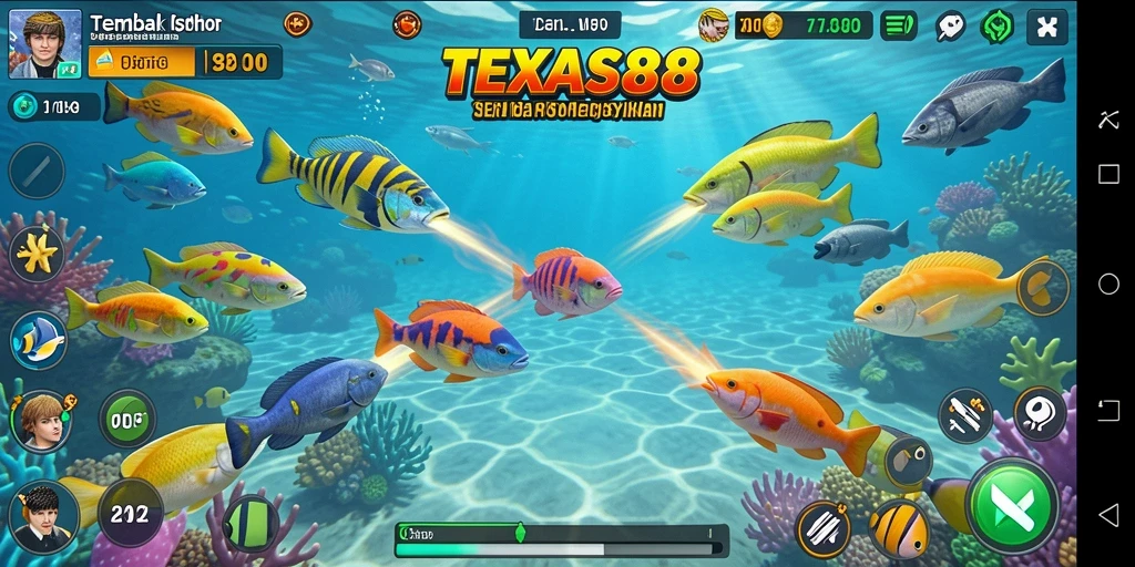 Gameplay seru Tembak Ikan di TEXAS88 yang menampilkan aksi menarik.